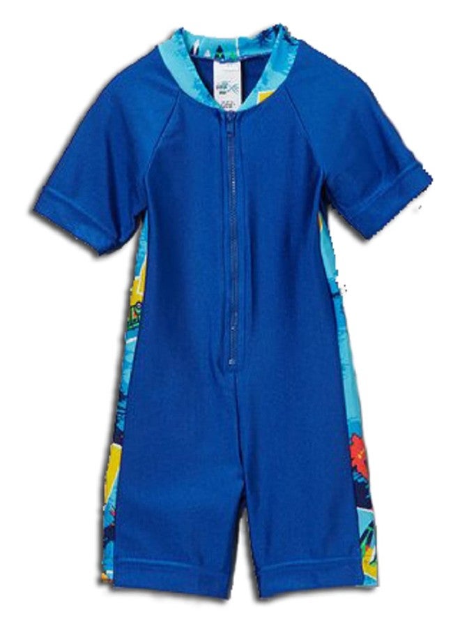 My Pool Pal Boys' Full Body Rashguard, Blue/Woody, 24 Months