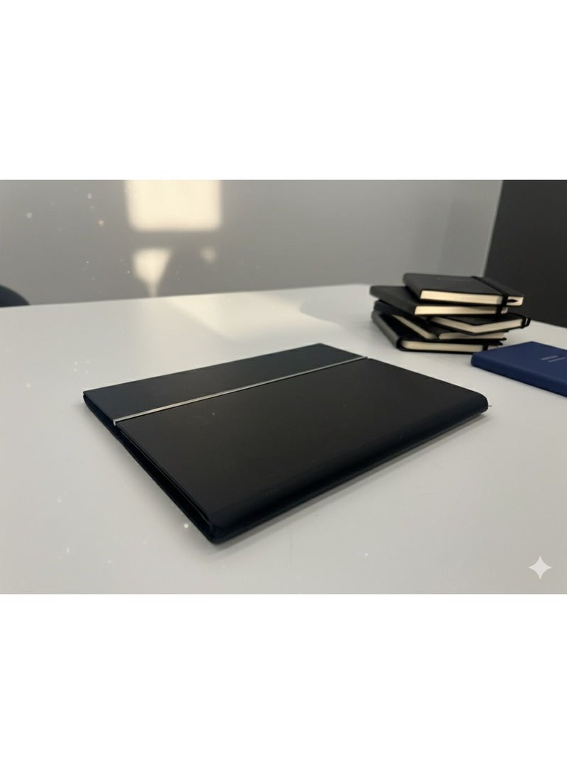 Premium Leather A5 Notebook – Black - Image 1