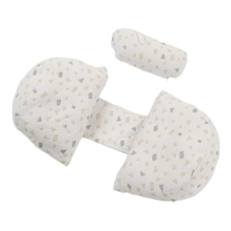 Side Pregnancy Sleep Pillows U Shaped Soft Support Floral Printed Ergonomic Maternity Wedge Pillow Gray - Image 5