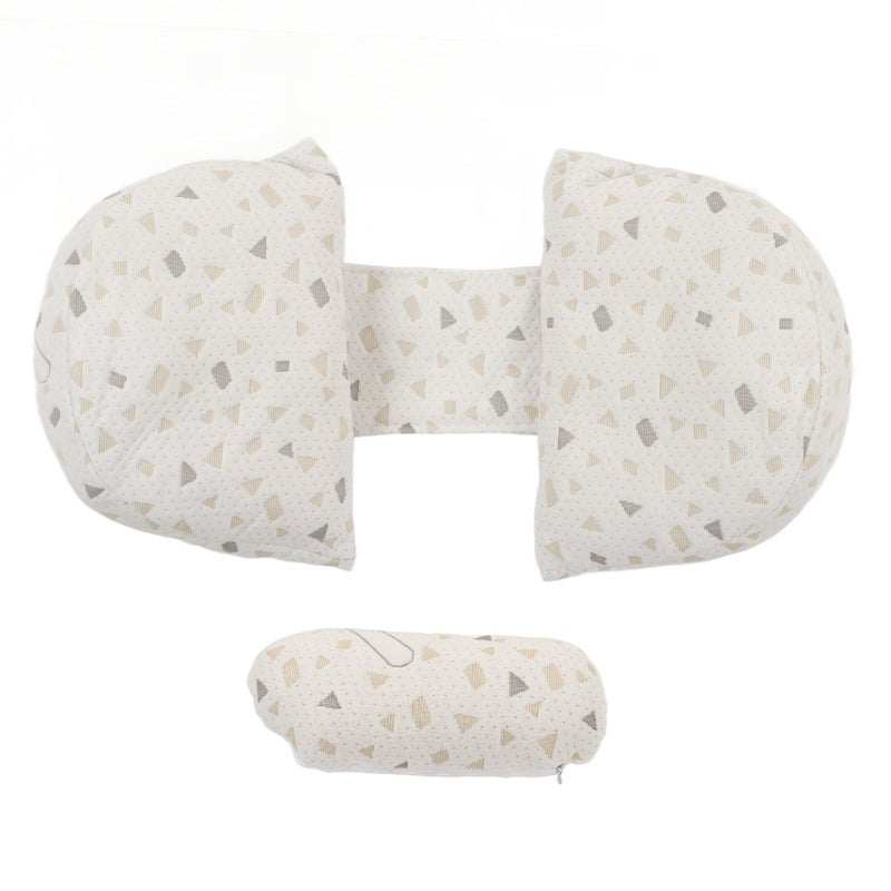 Side Pregnancy Sleep Pillows U Shaped Soft Support Floral Printed Ergonomic Maternity Wedge Pillow Gray - Image 1