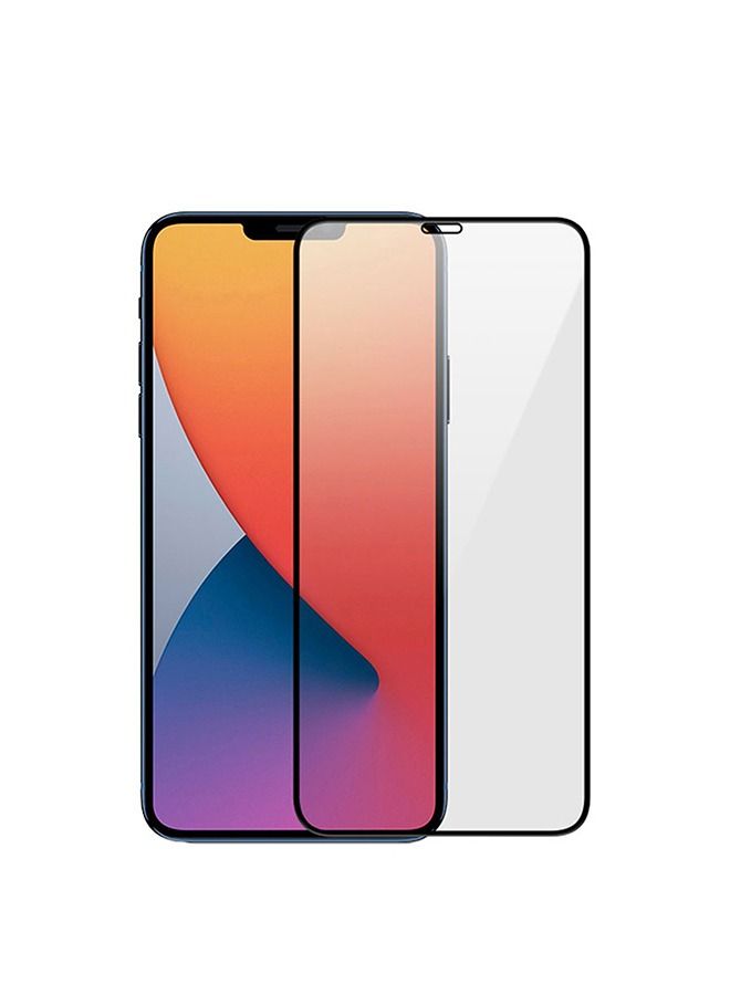 واقي شاشة من الزجاج المقوى لهاتف أبل آيفون 12 برو ماكس أسود - Image 1