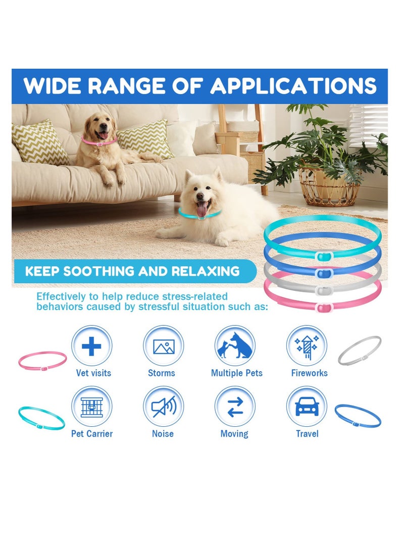 Excefore Calming Collar for Dogs, 4 Pcs Anxiety Relief Dog Pheromone Collar, Puppy Collar for Relief Anxiety or Stress, 25 Inch Adjustable Relaxing Comfortable Collar, for Small Medium Large Dog - Image 4