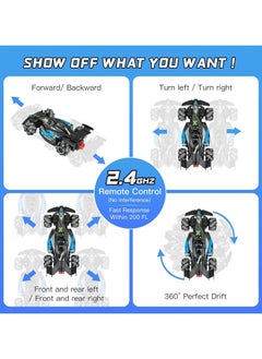 Generic Remote Control Car, Hand Gesture Sensing RC Stunt Car with Light Spray & Sound, 2.4Ghz 360° Rotation 4WD RC Drift Car High Speed RC Race Car, Electric Rechargeable RC Cars for Teens and Adults  - Image 3
