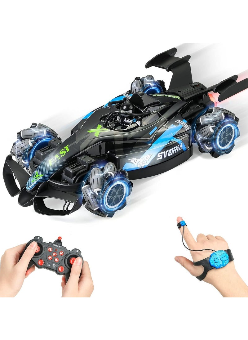 Generic Remote Control Car, Hand Gesture Sensing RC Stunt Car with Light Spray & Sound, 2.4Ghz 360° Rotation 4WD RC Drift Car High Speed RC Race Car, Electric Rechargeable RC Cars for Teens and Adults  - Image 1