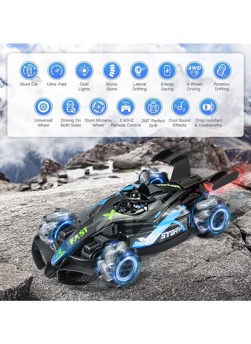 Generic Remote Control Car, Hand Gesture Sensing RC Stunt Car with Light Spray & Sound, 2.4Ghz 360° Rotation 4WD RC Drift Car High Speed RC Race Car, Electric Rechargeable RC Cars for Teens and Adults  - Image 2