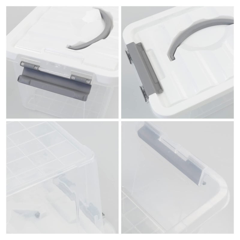 Saedy Clear Plastic Storage Bins/Containers, Multi-purpose Storage Box 6 Quart, Set of 2 - Image 2