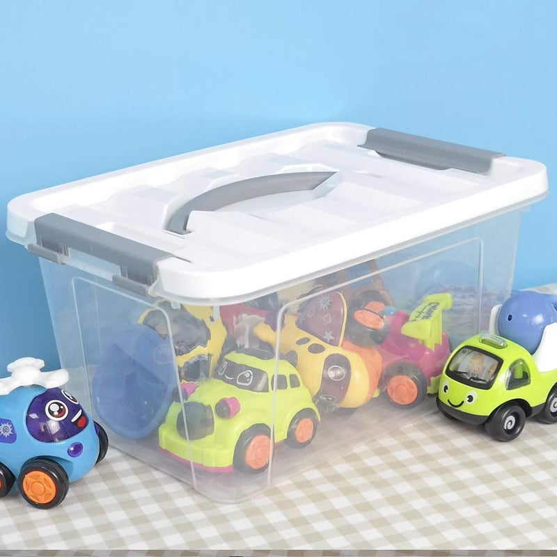 Saedy Clear Plastic Storage Bins/Containers, Multi-purpose Storage Box 6 Quart, Set of 2 - Image 3