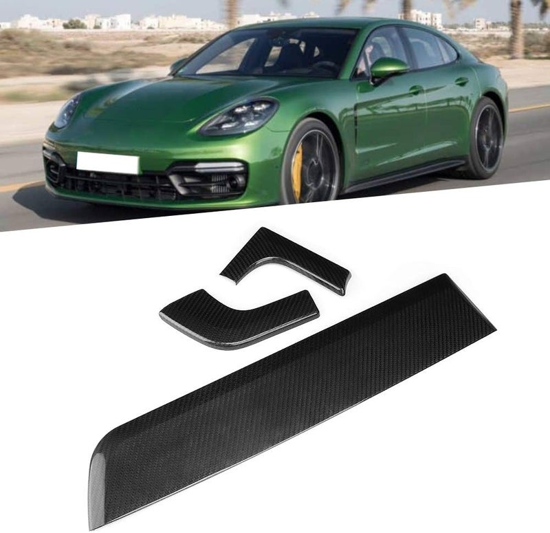 Carbon Fiber Center Control Panel Cover Frame, 3pcs Decorative Trim for 2017-2020 - Real Material, Glossy Finish, Interior Styling Upgrade - Image 5