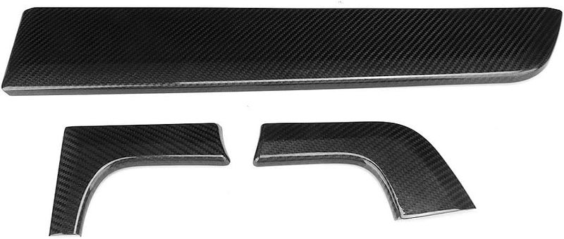 Carbon Fiber Center Control Panel Cover Frame, 3pcs Decorative Trim for 2017-2020 - Real Material, Glossy Finish, Interior Styling Upgrade - Image 1