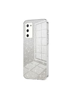 HuHa Case Cover For OPPO A55 5G / A56 / A53s 5G Gradient Glitter Powder Electroplated Phone Case Transparent 