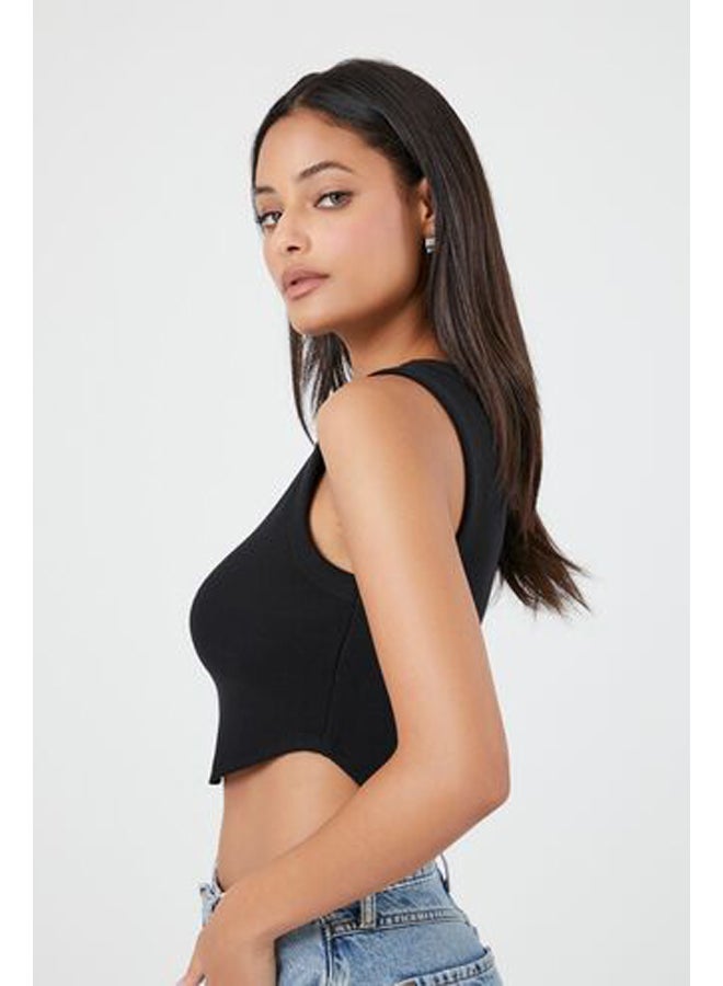 FOREVER 21 Rib-Knit Cropped Tank Top - Image 2