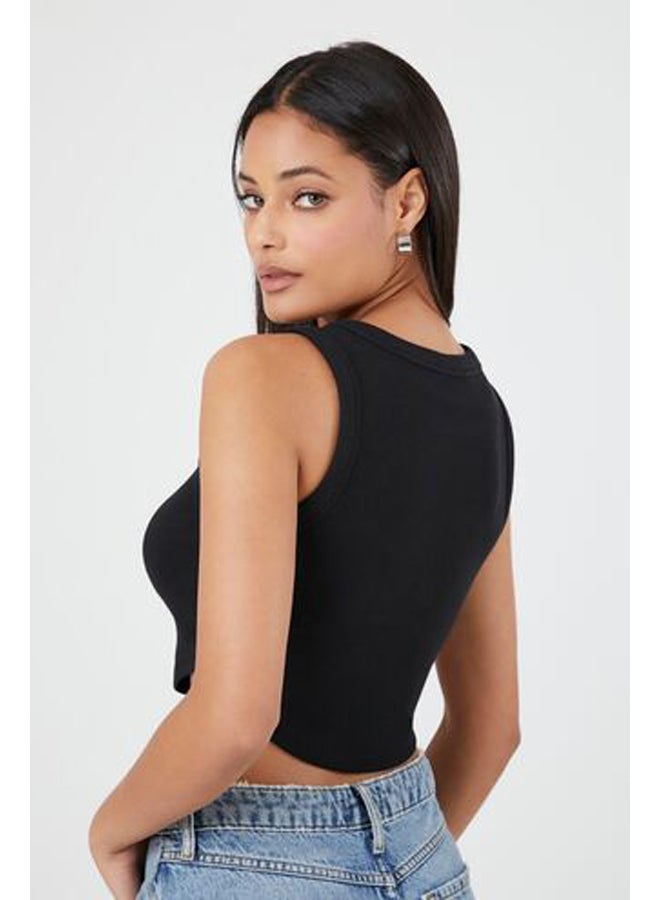 FOREVER 21 Rib-Knit Cropped Tank Top - Image 3