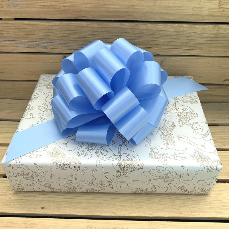 Gift Wrap Etc. Light Blue Ribbon Pull Bows - 9" Wide, Set of 6, Gift Bows, Presents, Birthday, Baby Shower, Gift Basket, Decoration, Office, Classroom, Fundraiser, Wedding, Reception, Christmas, Easter - Image 5