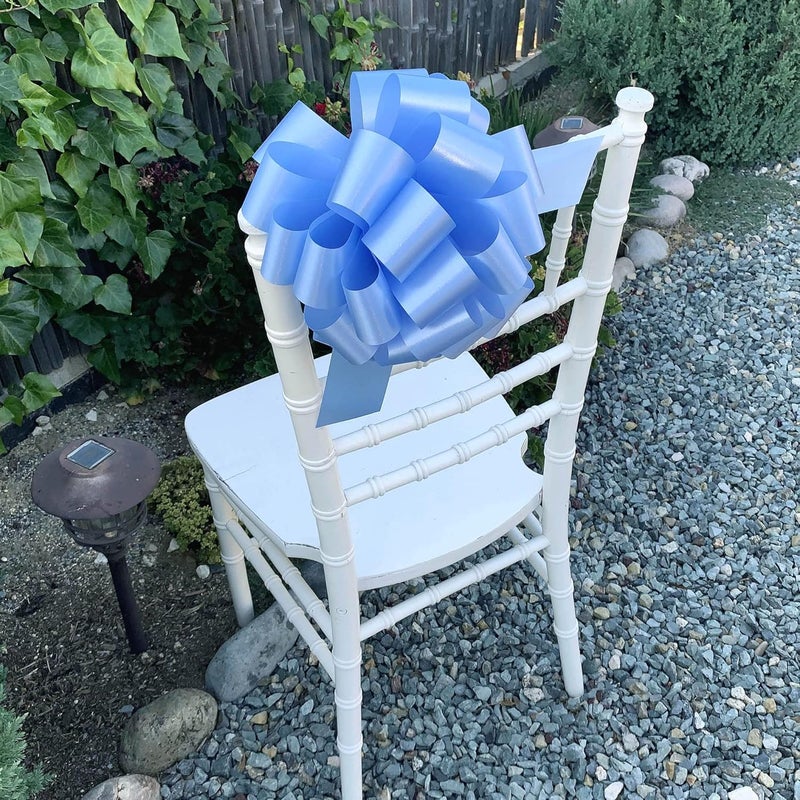 Gift Wrap Etc. Light Blue Ribbon Pull Bows - 9" Wide, Set of 6, Gift Bows, Presents, Birthday, Baby Shower, Gift Basket, Decoration, Office, Classroom, Fundraiser, Wedding, Reception, Christmas, Easter - Image 3