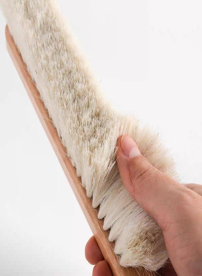 OAKART Horsehair Hand Brush Soft Bristles for Upholstery Furniture Couch Bed Beech Wood Handle 12 Inch Long (2pcs) - Image 2