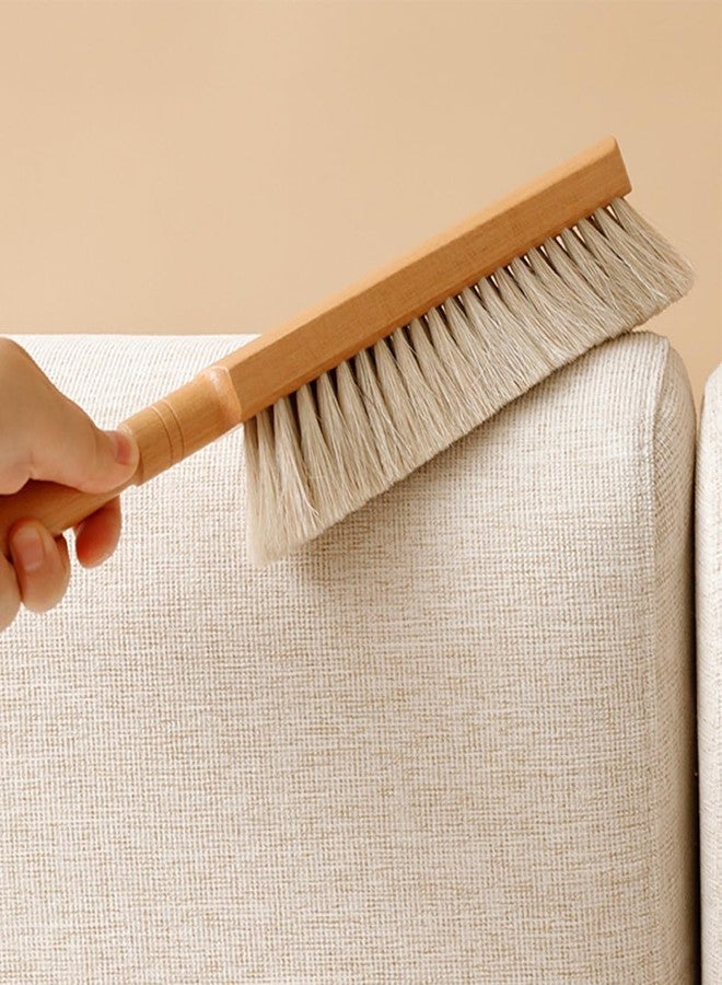OAKART Horsehair Hand Brush Soft Bristles for Upholstery Furniture Couch Bed Beech Wood Handle 12 Inch Long (2pcs) - Image 5