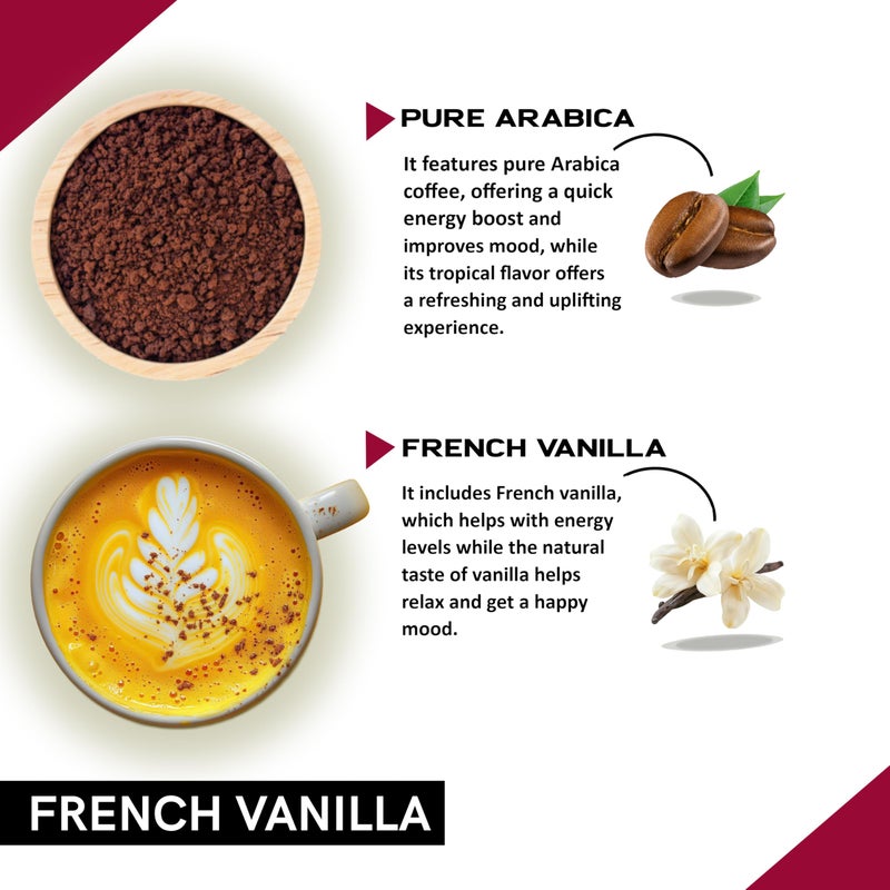 COFFEECURRY French Vanilla Coffee with Frother - For Enhance Energy, and physical performance | Premium Arabica Coffee Powder - 50 Gms - Image 2