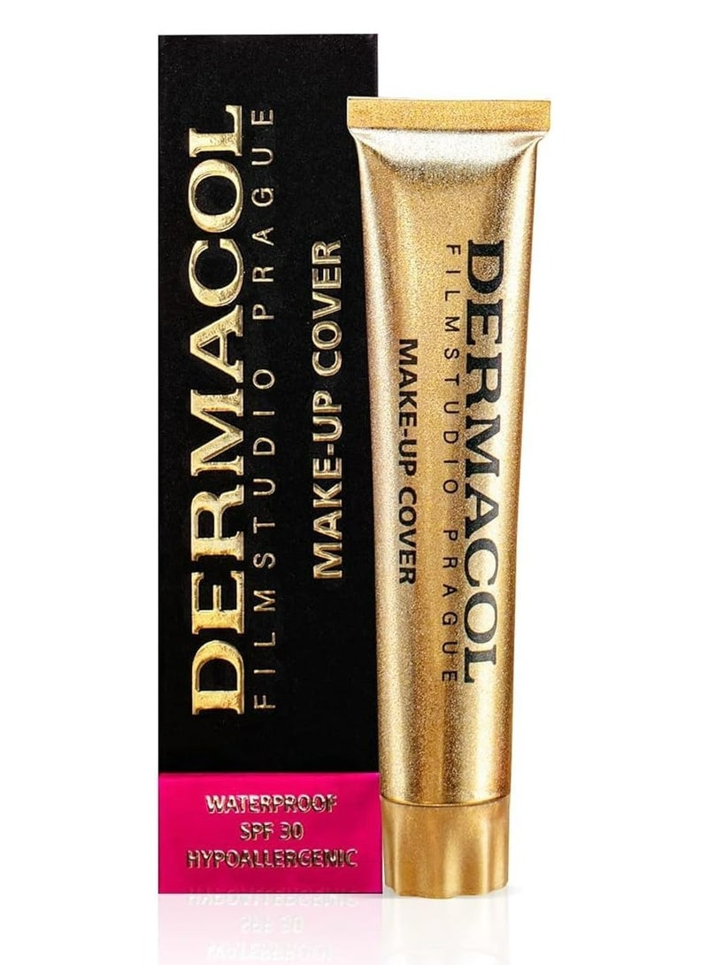 Dermacol Make Up Cover Full Coverage Foundation 30g Shade 207 – Waterproof Long-Lasting Makeup Cream SPF30, Lightweight & Hypoallergenic, Conceals Tattoos, Acne, Scars, Spots & Dark Circles - Image 2