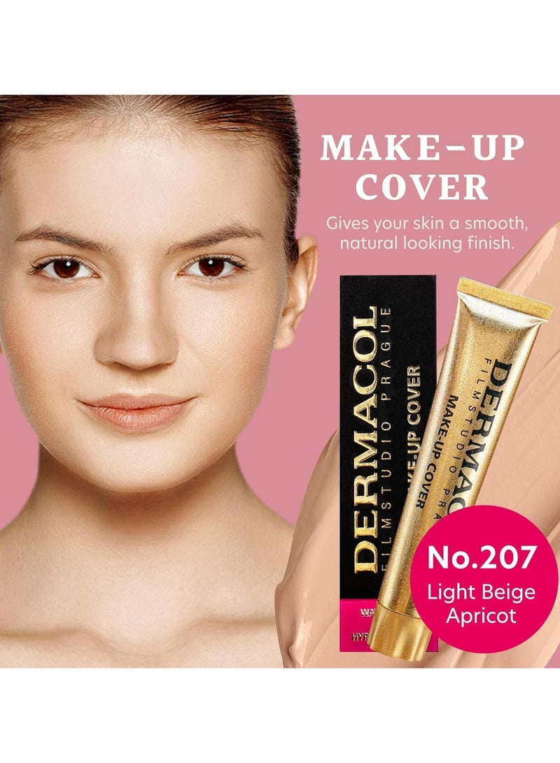 Dermacol Make Up Cover Full Coverage Foundation 30g Shade 207 – Waterproof Long-Lasting Makeup Cream SPF30, Lightweight & Hypoallergenic, Conceals Tattoos, Acne, Scars, Spots & Dark Circles - Image 1