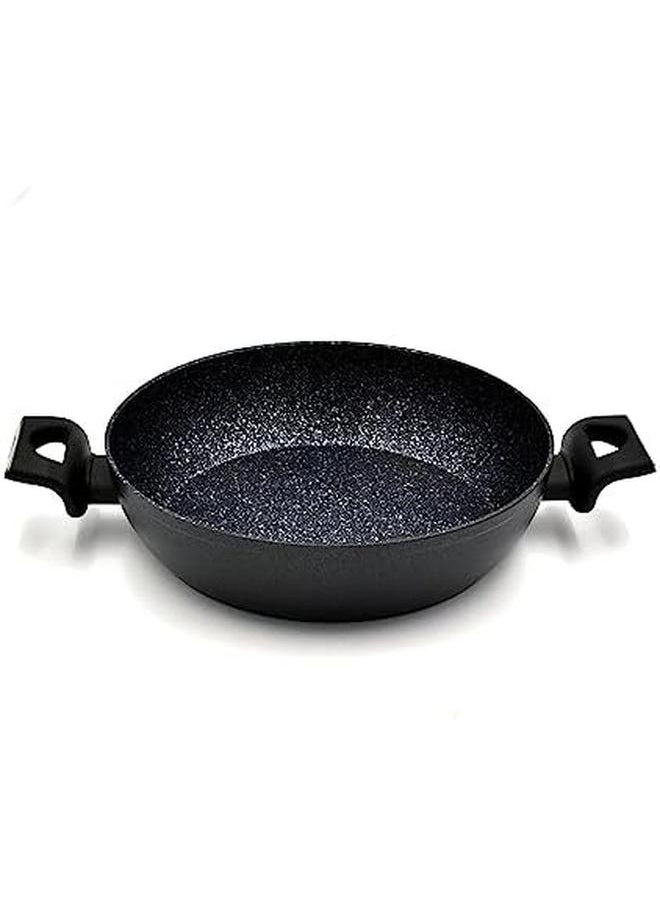 Korkmaz Nora Granite Short Pot Black 28 X 7 Cm A2945  - Image 2