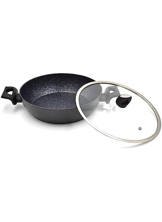 Korkmaz Nora Granite Short Pot Black 28 X 7 Cm A2945  - Image 3