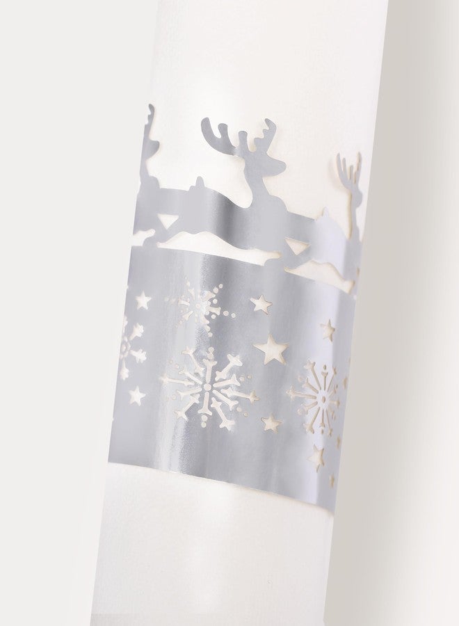 MORGIANA Disposable Napkin Rings, 50pcs Silver Deer Disposable Paper Napkin Holders for Weddings Party Christmas Restaurant Table Decoration - Image 5