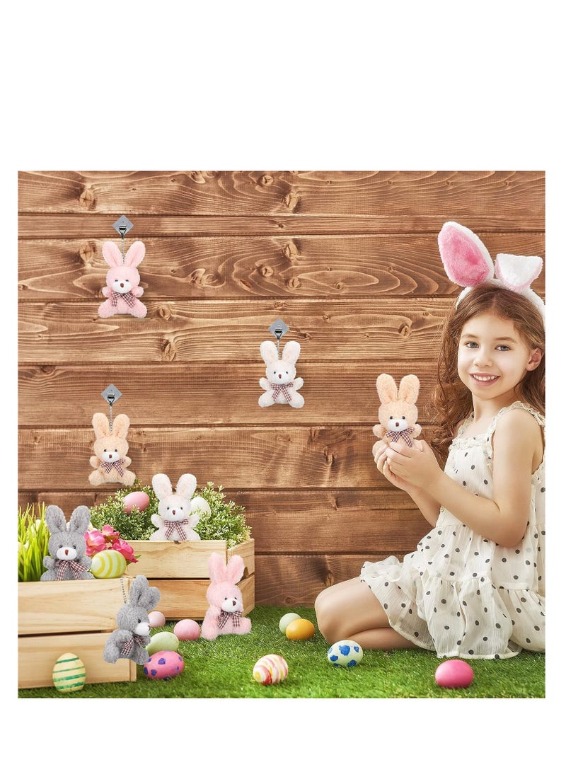 Raxoom 12 Pcs 4 Inch Mini Plush Stuffed Animal Bear Bunny Koala Jointed Furry Doll Toys for DIY Keychain Gifts Birthday Wedding Party Favors - Image 4