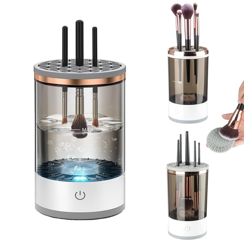 Plenteous Electric Makeup Brush CleanerAutomatic Cosmetic Brush CleanerUpgraded Electric Makeup Brush Cleaner for All Size Beauty Makeup Brushes AutoRotating Brush Cleaner Deep Cleaning 1pc - Image 1