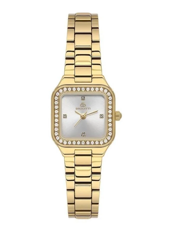 BIGOTTI Bigotti - Quotidiano Women Watch | Stainless SteelBrass Case | Analog | Square Dial | Mineral Glass | Japanese Quartz | Water Resistant 30 Meters