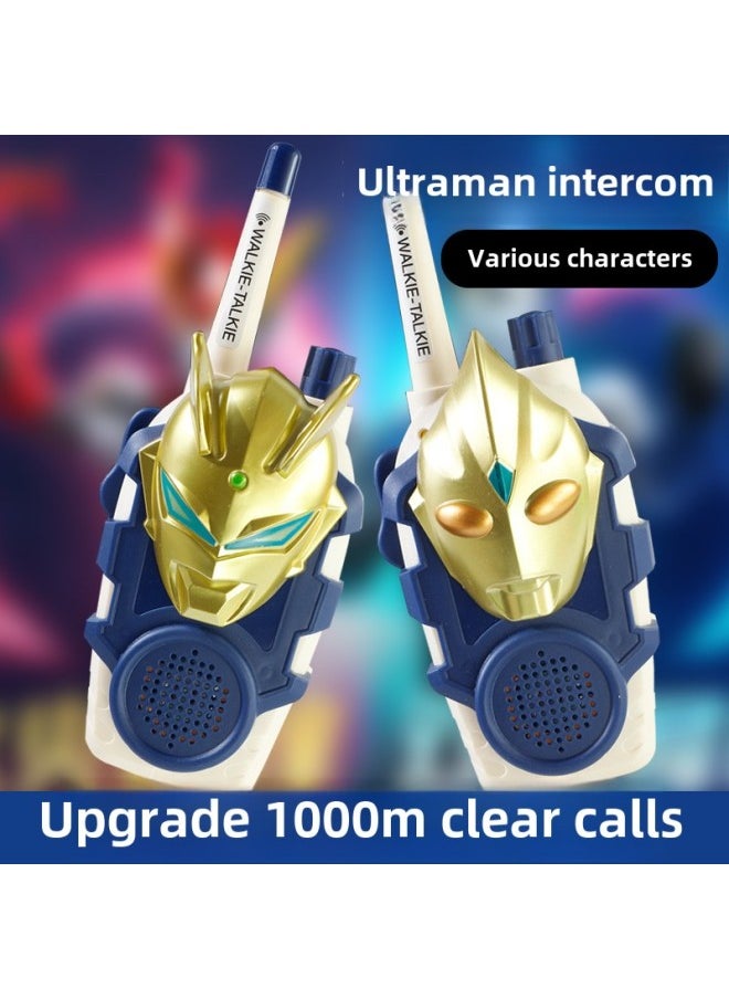 Generic - Ultraman Marvel Hero Boy Mask Intercom Toy Outdoor Parent-Child Emotional Interaction-Color:A Pair Of Ultraman Tiga Walkie-talkies-Specifications:Bag Comes With 6 Batteries + Screwdriver - Image 1