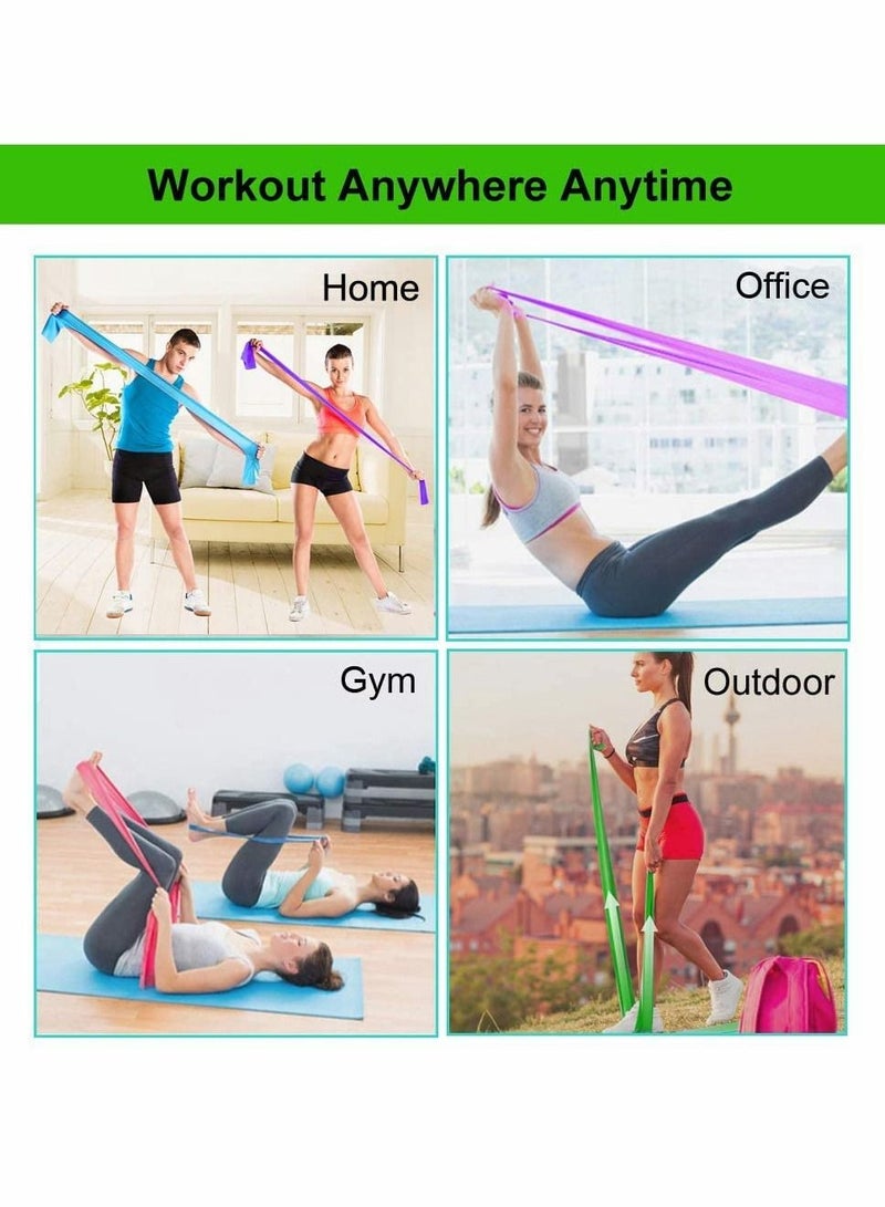 KASTWAVE Resistance Bands, Professional Latex Elastic Exercise Bands Long Stretch Bands for Physical Therapy, Recovery, Yoga, Pilates, at-Home or The Gym Workouts, Fitness, Strength Training - Image 5