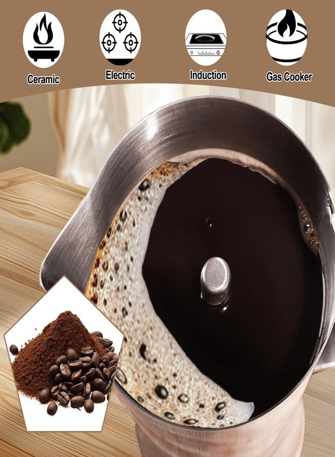 Mogrecha Uncoated 2 Cup Moka Pot 304 Thickened Stainless Steel Coffee Maker Stovetop Espresso Coffeemaker Italian Classic Style Brewing Greca Cafe Mocha Machine for Cafeteras Camping Travel Home 100ml 3.3oz - Image 5