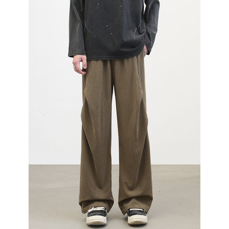 Autumn Winter Plus Size Corduroy Draped Loose-Fit Casual Pants American Style Vibe Sugar Color Students Dragging Trousers Versat Black - Image 2