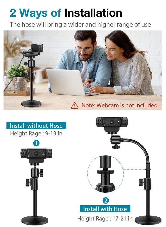 InnoGear Webcam Stand for Desk, Camera Stand Mount Gooseneck Arm for Logitech Webcam C922 C930e C920S C920 C615 C960 C920x BRIO 4K NexiGo N60, Phone Mount, Right Light, GoPro with 1/4" Thread - Image 5