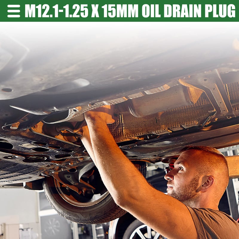X AUTOHAUX X AUTOHAUX Self Tapping Oil Drain Plug Oversize Piggyback, M12.1-1.25 x 15mm  - Image 2