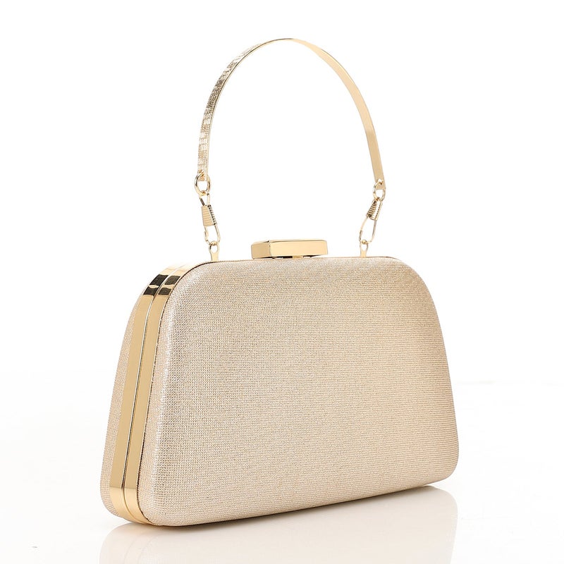 Mr.joe Elegant Glitter Clutch with Metal Handle -Chamgain - Image 2