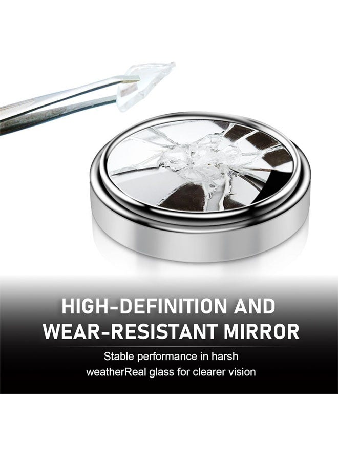 2PCS Blind Spot Mirror, Round HD Glass Frameless Convex Rear View Mirror, 360 Degree Adjustable Wide Angle Side Rear View Mirror for Cars SUVs Motorcycles Trucks - Image 3