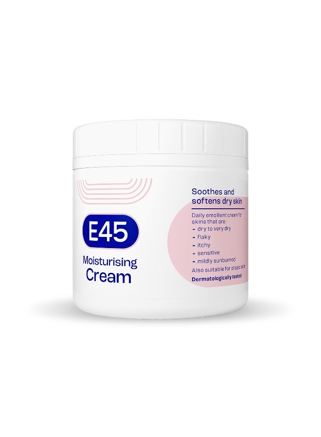 E45 Cream for Dry & Sensitive Skin - Clinically Proven Moisturiser for Eczema, Dermatitis & Irritation - Dermatologically Tested Non-Greasy Body, Face & Hand Care, 350g - Image 1