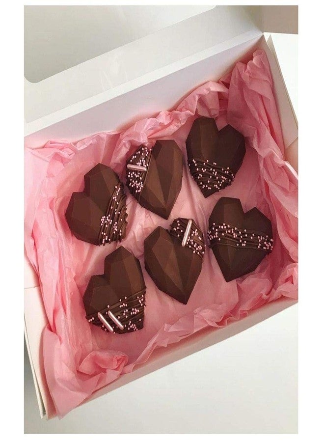 BAKING SET مجموعة أدوات الخبز: قالب كيك ثلاثي الأبعاد على شكل قلب ماسي، قالب صابون مرن، قالب سيليكون، قالب شوكولاتة - Image 5