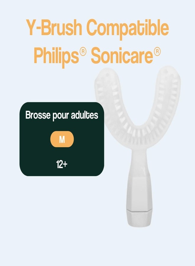 y-brush NEW 2025 Compatible with Philips® Sonicare® Models - Y-Brush Replacement Brush Head - Flexible - One-Stroke Technology - Renewable Every 4 Months - Adults - Image 4