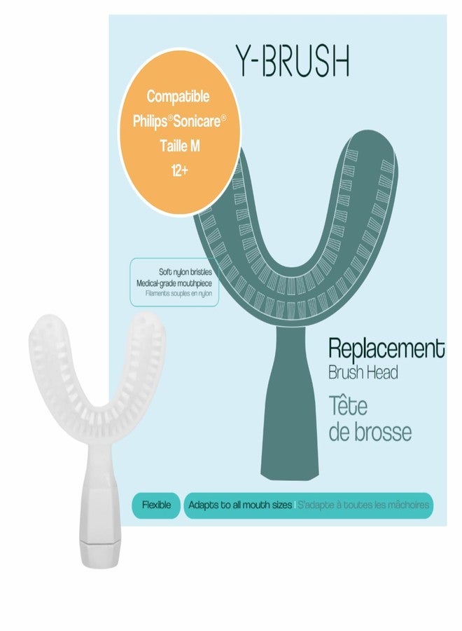 y-brush NEW 2025 Compatible with Philips® Sonicare® Models - Y-Brush Replacement Brush Head - Flexible - One-Stroke Technology - Renewable Every 4 Months - Adults - Image 1