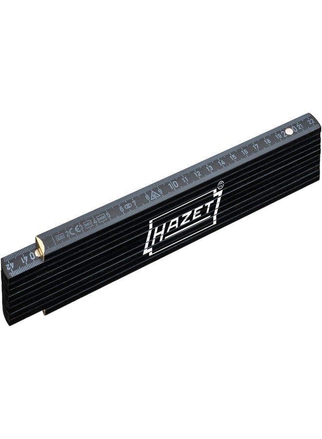 HAZET Folding Ruler 2154-200 I Metre Bar 2 m, Scale: mm and cm, Printed on Both Sides, Measuring Tool with Internal Joints for Continuous Scaling, EC Accuracy Class III - Image 1