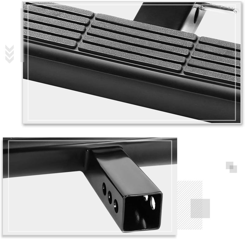 PM Performotor Universal 37x3.25 Inches Black Rear Bumper Tow Hitch Step Bar for 2" Receiver - Image 3