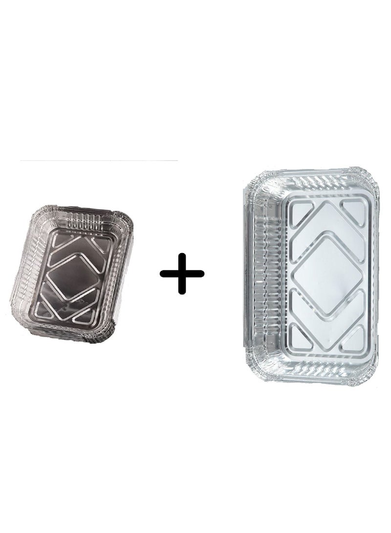 20Pack +10Pack Aluminum Foil Containers with Lids - Image 2