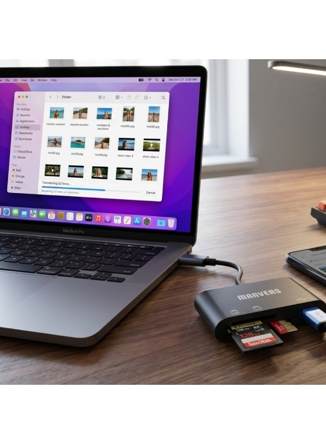 3-in-1 Card Reader OTG Adapter SD TF USB Multi-Function Data Transfer Adapter - Image 4