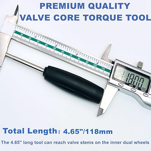 VOTNMIC 4 Pieces Valve Core Torque Tool, Avoid TPMS Damage, Valve Core Removal and Installation Tool, Helps Guard Against Over or Under torquing,Black, Silver - Image 4