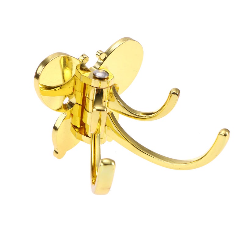 Swivel Coat Hook Folding Heavy Duty Swing Arm Butterfly Shaped Hook Wall Mounted Hanger for Bathroom Kitchen Bedroom(Golden) - Image 1