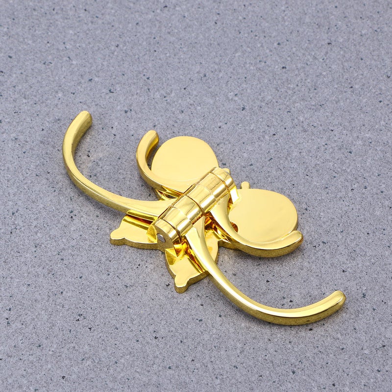 Swivel Coat Hook Folding Heavy Duty Swing Arm Butterfly Shaped Hook Wall Mounted Hanger for Bathroom Kitchen Bedroom(Golden) - Image 3