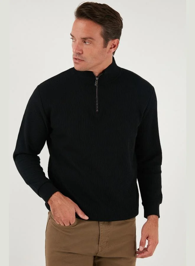 Buratti  Buratti Cotton Regular Fit Half Zipper Stand Collar 2-Pack Sweat Men's SWEAT 5905716S2 for Men | Best Price UAE