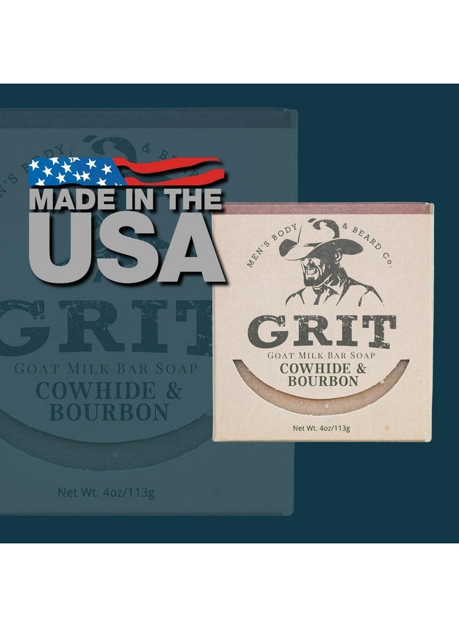 GRIT Goat Milk Soap Bar Cowhide & Bourbon | All Natural | Dye-Free Soap Bar | Enriched with Nourishing Goat Milk | 4 oz - Image 5
